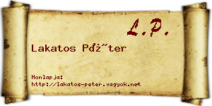 Lakatos Péter névjegykártya